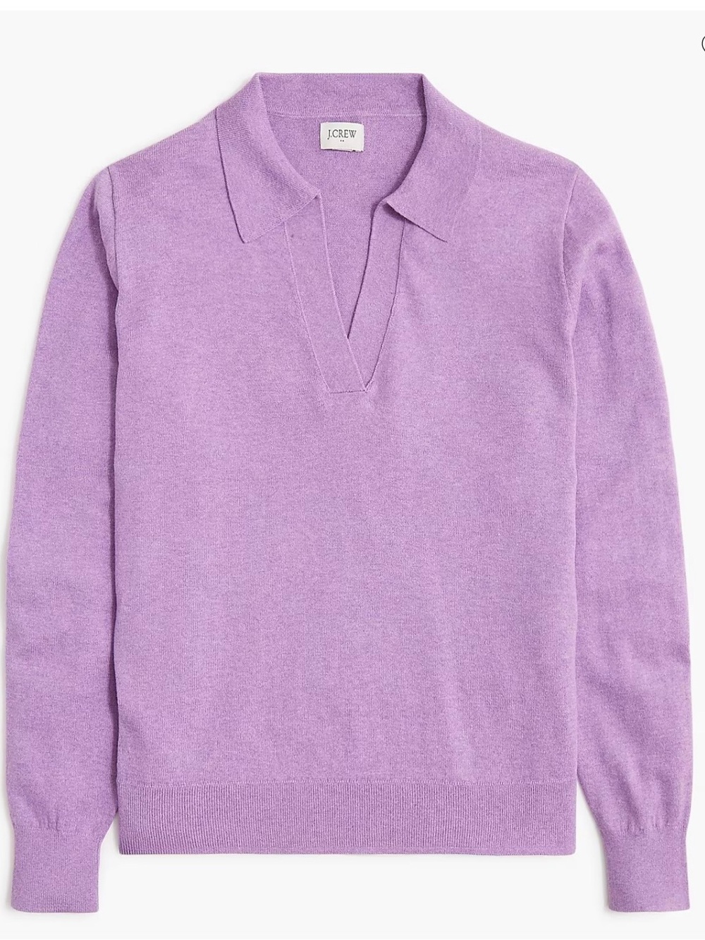 J. Crew Lavender Polo Cotton Sweater - Picture 1 of 3